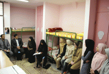 گزارش تصویری هیات رئیسه دانشگاه از خوابگاه خواهران به مناسبت هفته خوابگاه